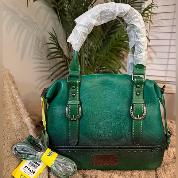 Wrangler Emerald Green Women's Satchel - Picture 1 of 5
